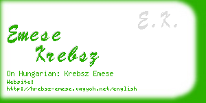 emese krebsz business card